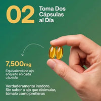 Extracto de Ajo Añejado – Cápsulas Blandas de 7500mg Sin Olor